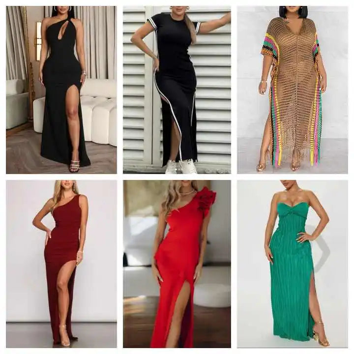 Low-priced Women's WearBrand New Summer Women's Printed DressesLoose and Casual StyleMixed LoadingRandom Shipment