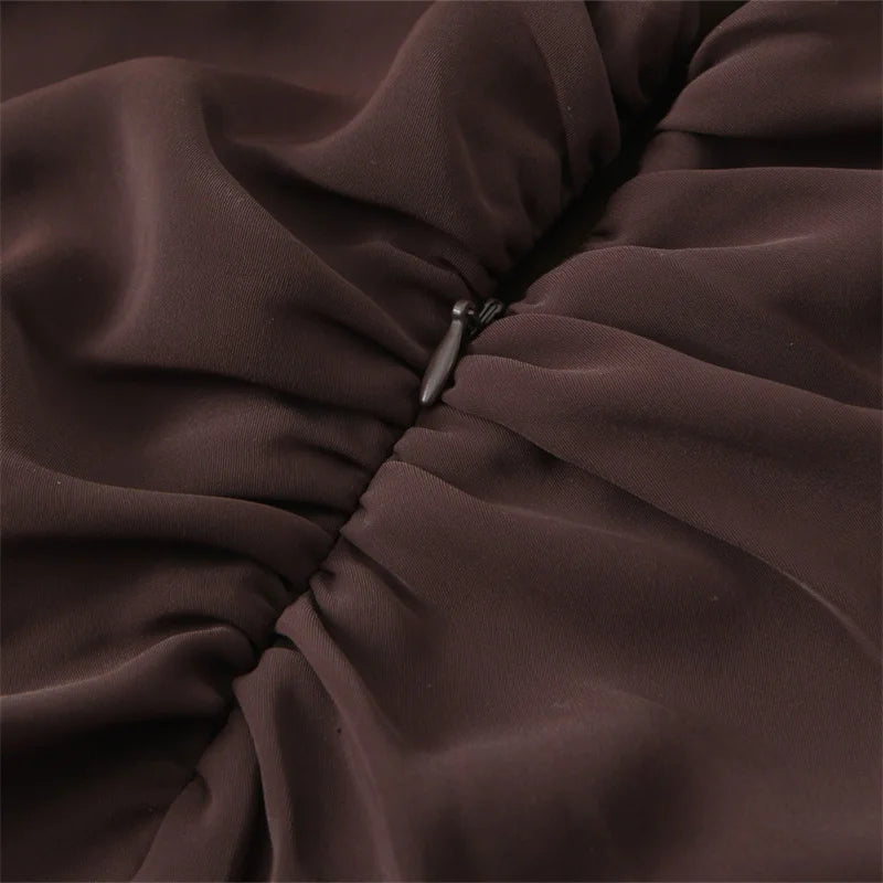 TAOP&ZA Women's Clothing 2024 Summer New Slim Sexy Backless Pleated Decoration Underwear Dress 4764303