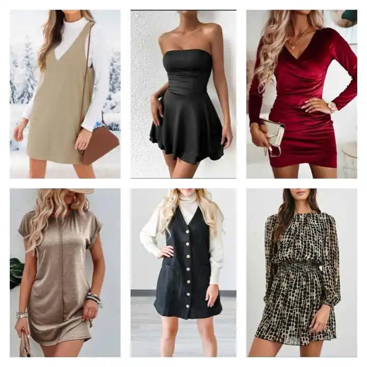 Low-priced Women's WearBrand New Summer Women's Printed DressesLoose and Casual StyleMixed LoadingRandom Shipment