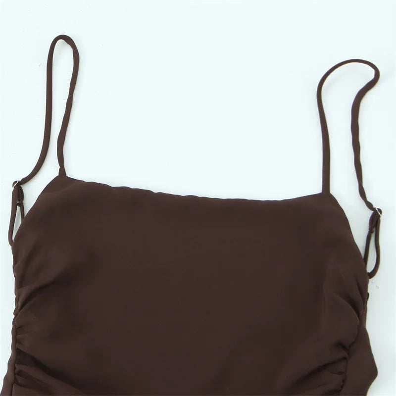 TAOP&ZA Women's Clothing 2024 Summer New Slim Sexy Backless Pleated Decoration Underwear Dress 4764303