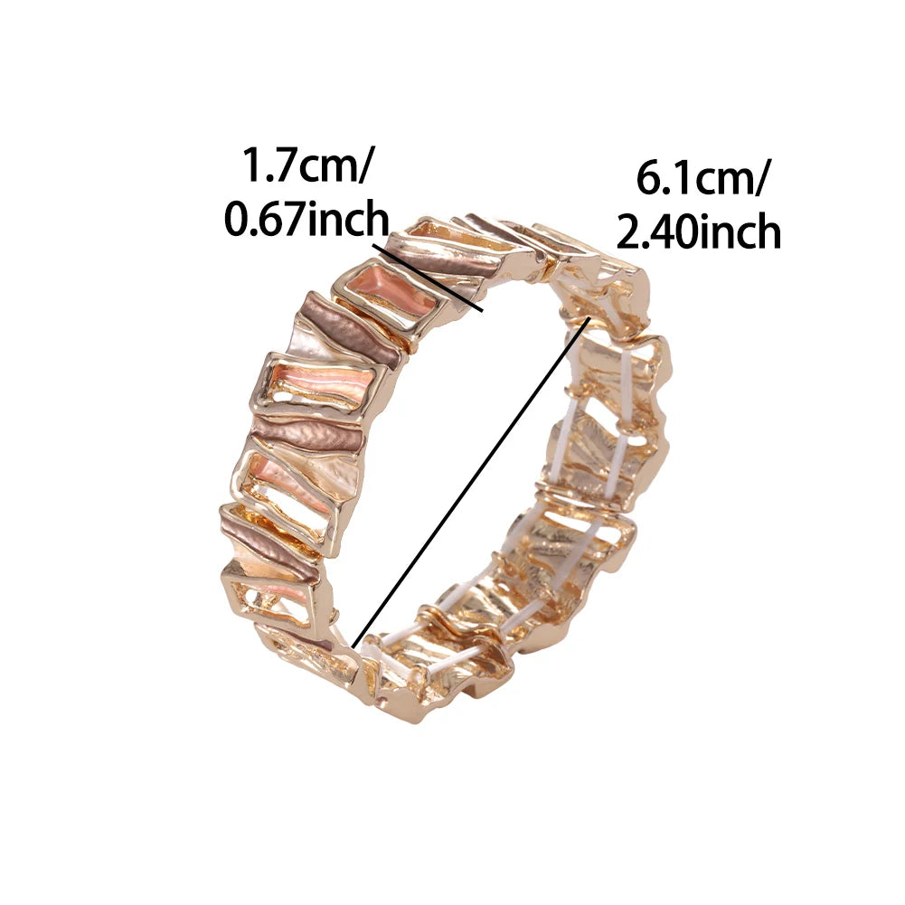 MeiceM Geometric Zinc Alloy Bracelet Elegant and Simple Women's Bracelet Fashion Women's Party Jewelry 2025 Valentine's Day Gift