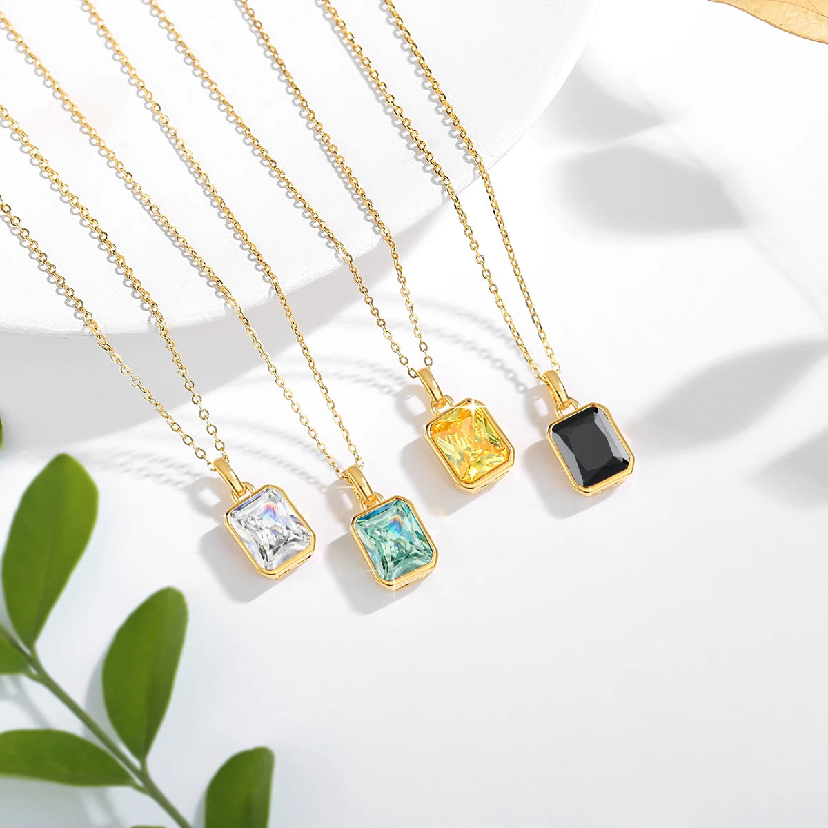 8*10mm Moissanite Necklace Real 18K Gold Pendant Colored Gemstone  for Women Anniversary Valentine's Day Gift Fine Jewelry