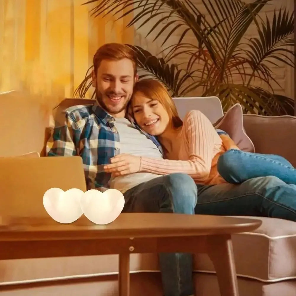 Romantic 3D Love-Heart Shape Lamps Funny Unique Ambient Light DIY Atmosphere Decoration Valentine's Day Table Ornaments Fashion