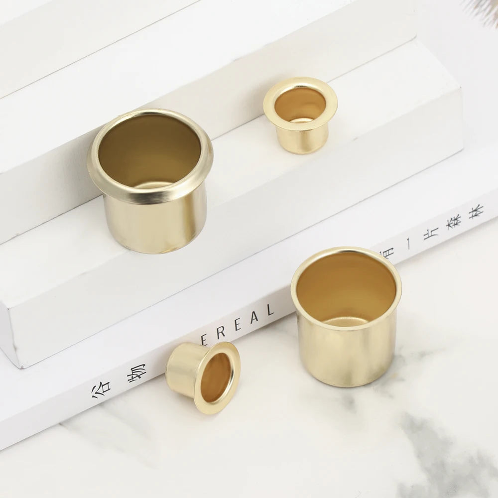 1 Pc Metal Candle Holder Tapered Wax Candles Cups Jars Candlestick for Dining Event Weddings Valentine's Day Home Party Decor