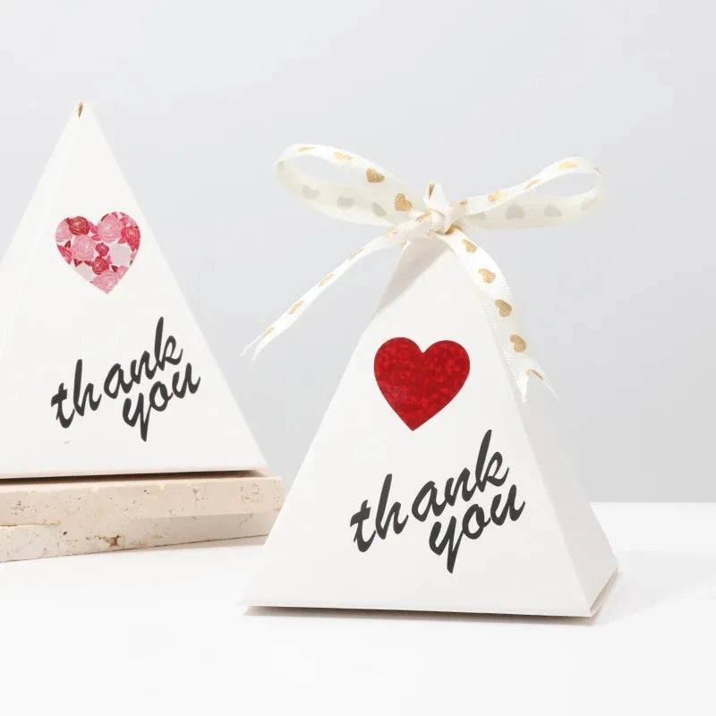 Colorful heart-shaped stickers, suitable for Valentine's Day baking packaging, sealing stickers, and decorative heart stickers