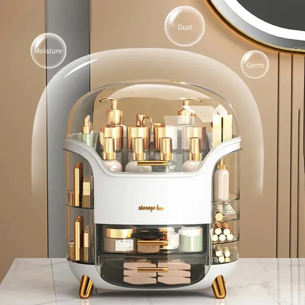 Cosmetic Storage Box Desktop Storage Box Transparent Small Perfume Storage Box Large Capacity Portable Cosmetics Storage Box