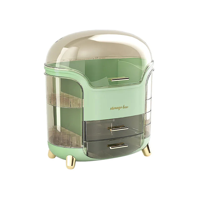Cosmetics storage box, internet famous, light luxury desktop, large capacity dust-proof shelf, storage compartment, storage box