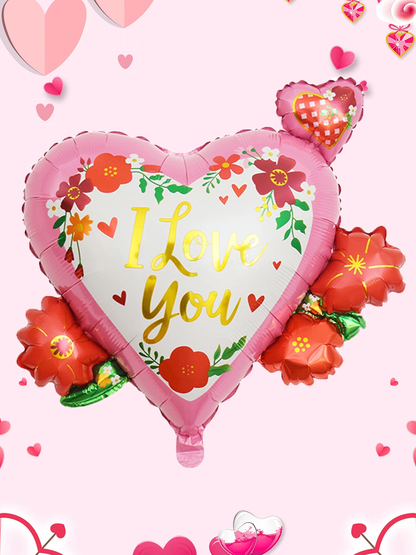 1pc Heart Bear Foil Balloons I Love You Helium Balloon Wedding Valentine's Day Decorations