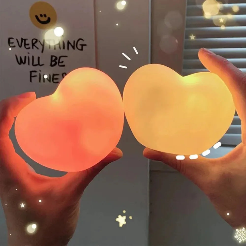 Romantic 3D Love-Heart Shape Lamps Funny Unique Ambient Light DIY Atmosphere Decoration Valentine's Day Table Ornaments Fashion