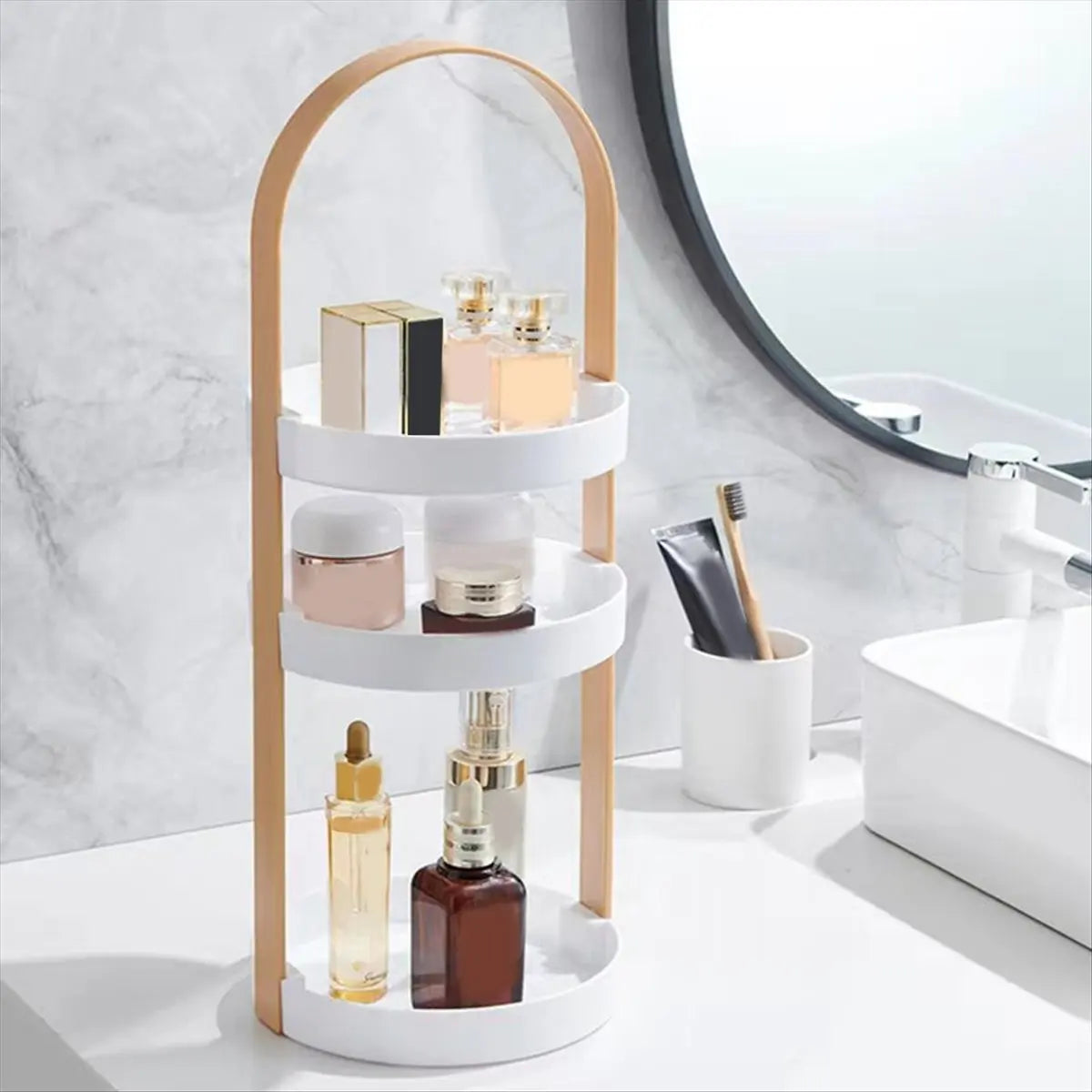 [CLOS] Cosmetic Organizer, Makeup Organizer, Storage Box, Make Up Storage with Handle, Make Up Storage for Cosmetics, D