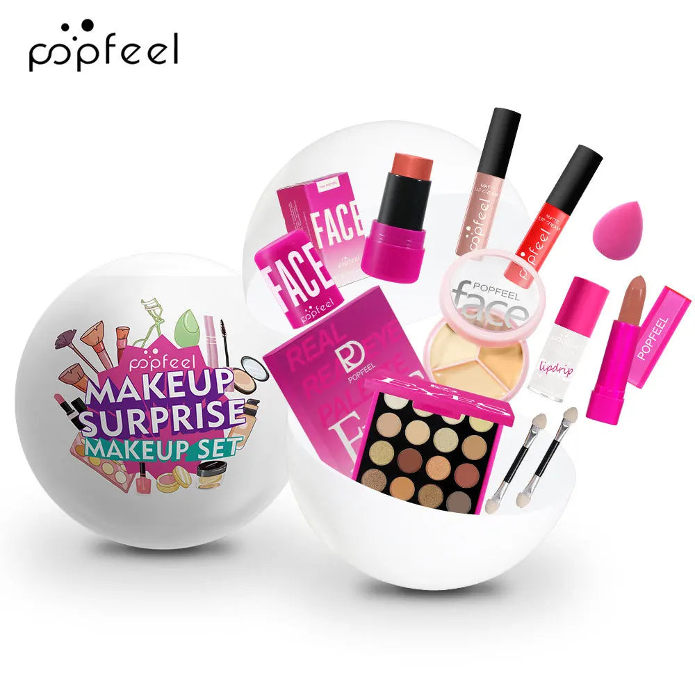 Lipstick + concealer + eyeliner + blush cosmetic set, multiple styles, convenient and affordable cosmetic set